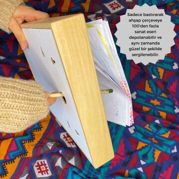 Myminibaby Ahşap Oyuncak Etkinlik Resim Çerçeve Artbox Meşe Ağacı
