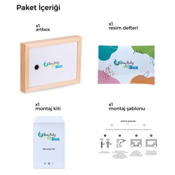 Myminibaby Ahşap Oyuncak Etkinlik Resim Çerçeve Artbox Meşe Ağacı