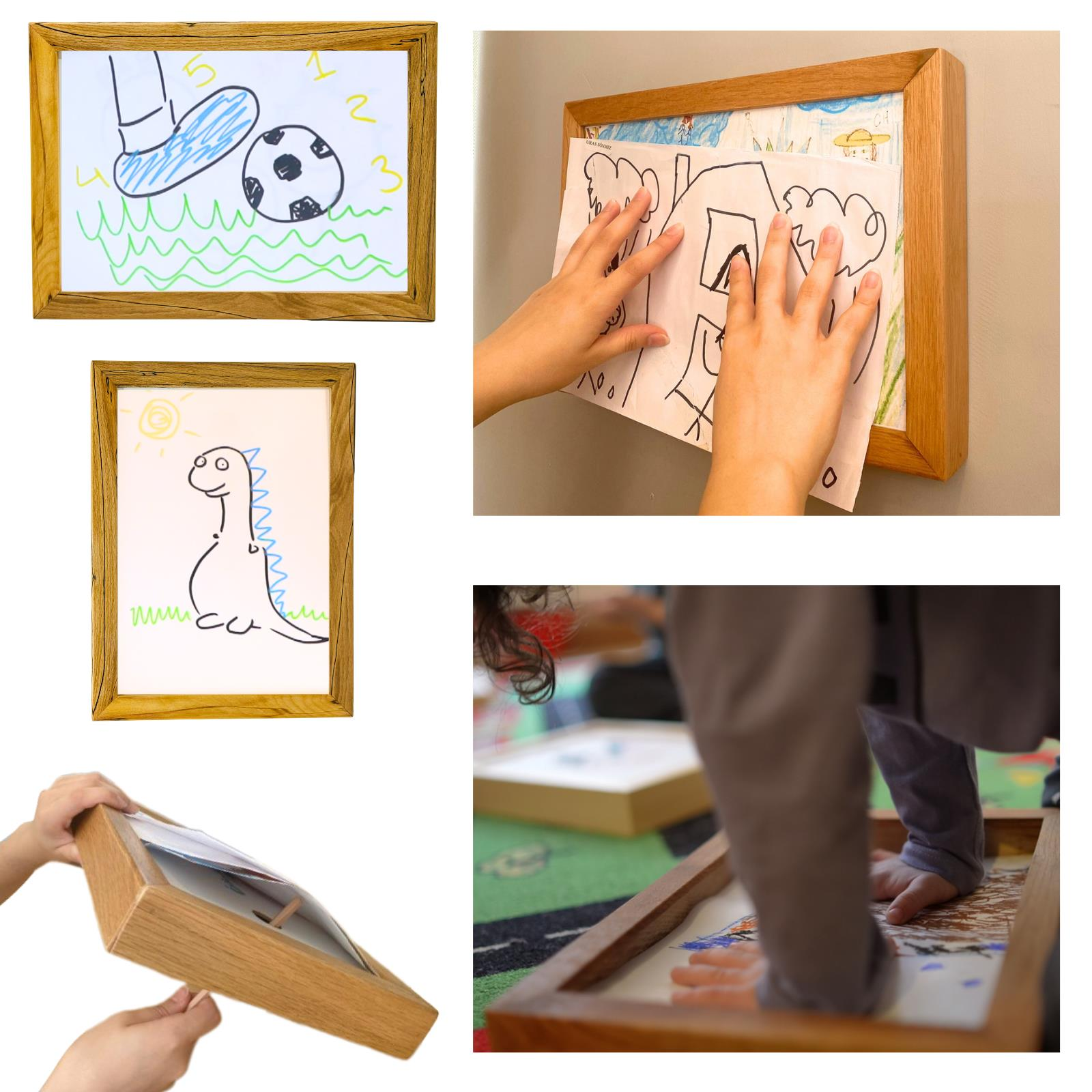 Myminibaby Ahşap Oyuncak Etkinlik Resim Çerçeve Artbox Meşe Ağacı