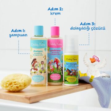 Childs Farm Çilek ve Organik Nane Özlü Çocuk Şampuan 250ml