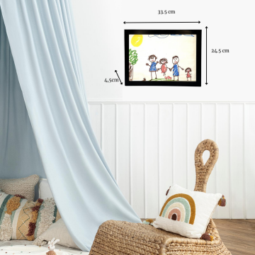 Myminibaby Ahşap Oyuncak Etkinlik Resim Çerçeve Artbox Siyah