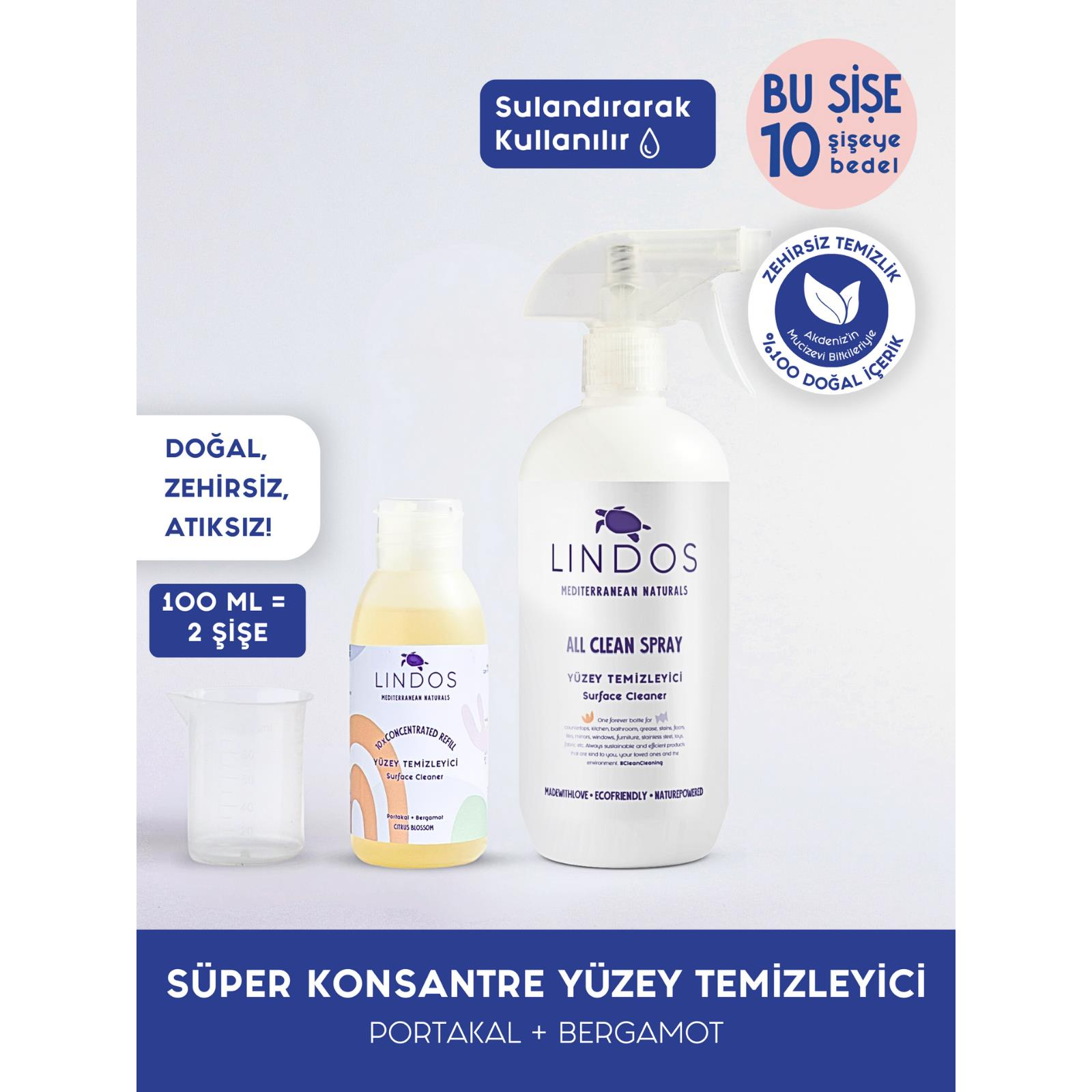 Süper Konsantre Yüzey Temizleyici-Portakal Bergamot- 100 ml