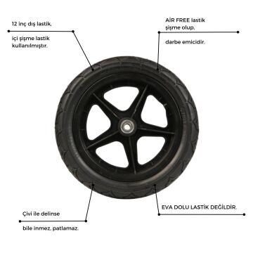 Myminibaby Ahşap Denge Bisikleti 12'' inç 2-5 yaş