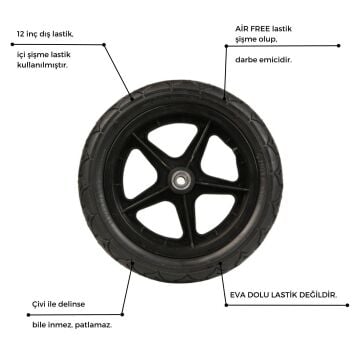 Myminibaby Ahşap Çocuk Denge Bisikleti 12'' inç 2-5 yaş