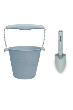 Scrunch Katlanabilir Kova Kürek Seti - Mavi