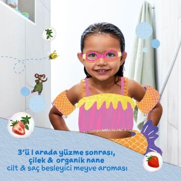 Myminibaby Başlangıç Seviye Yüzme Kolluk -  Childs Farm Çilek ve Organik Nane Özlü 3'ü 1 Arada Yüzme Sonrası Çocuk Şampuan 250ml