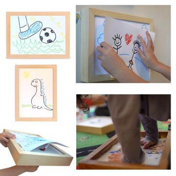 İsme Özel Myminibaby Ahşap Oyuncak Etkinlik Resim Çerçeve Artbox Ihlamur Ağacı - İsme Özel