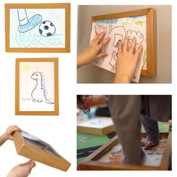 İsme Özel Myminibaby Ahşap Oyuncak Etkinlik Resim Çerçeve Artbox Kayın Ağacı - İsme Özel