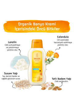 Weleda Calendula Organik Temizleyici ve Nemlendirici Banyo Kremi 200ml