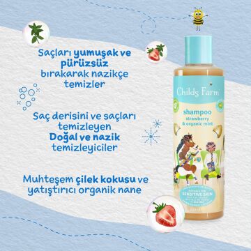 Childs Farm Çilek ve Organik Nane Özlü Çocuk Şampuan 500ml
