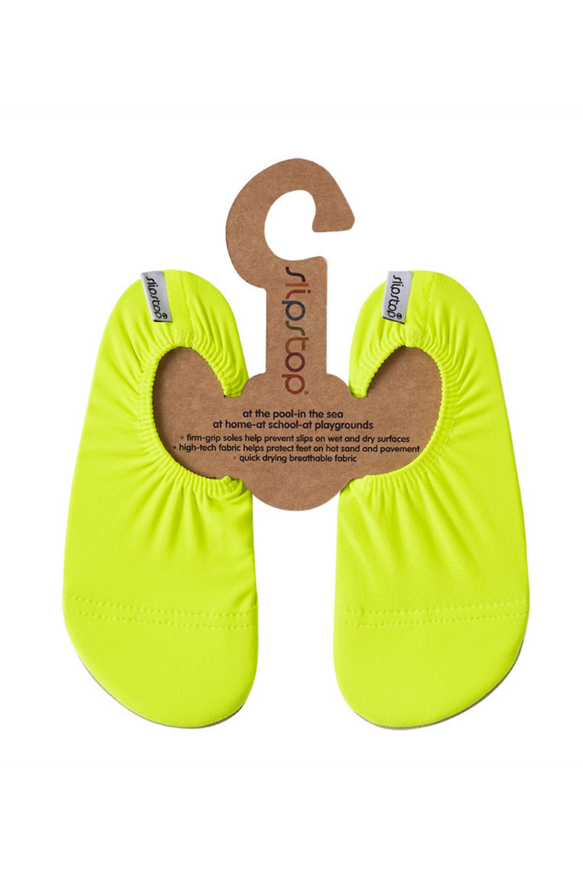 Slipstop Kaydırmaz Çocuk Havuz Deniz Patiği Neon YELLOW JR