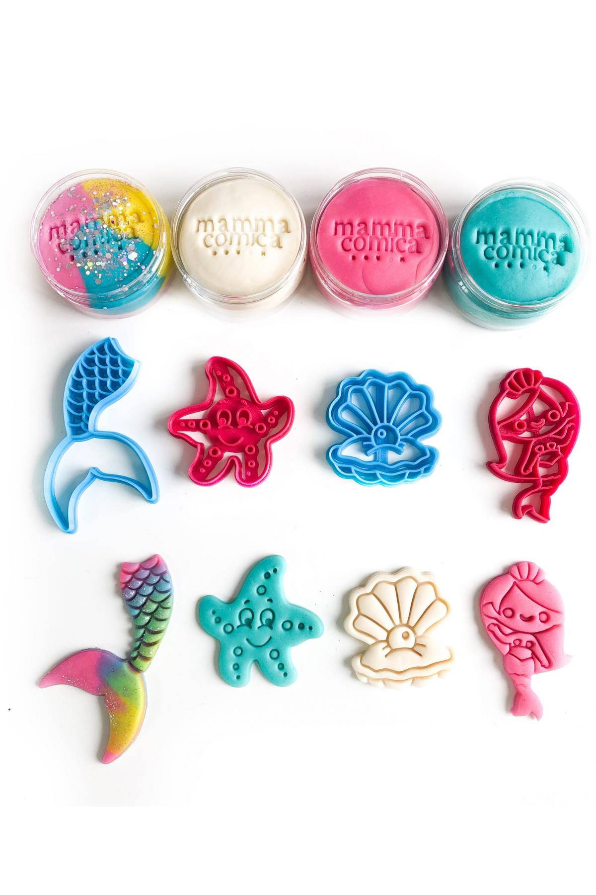 Ahşap Merdaneli-Deniz Kızı Seti