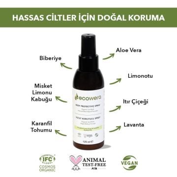 Ecowera Organik Vücut Koruyucu Sprey 125 ML