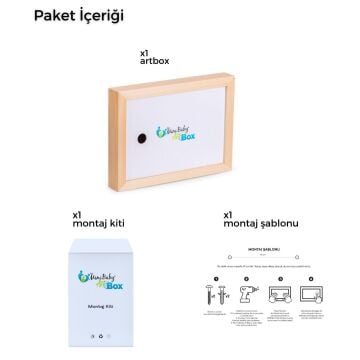 OUTLET Myminibaby Ahşap Oyuncak Etkinlik Resim Çerçeve Artbox Meşe Ağacı