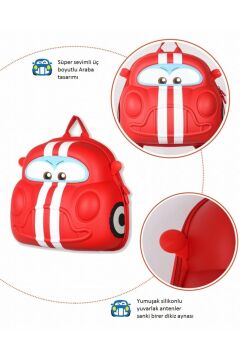 Çocuk Kırmızı Car Anaokulu Sırt Çantası