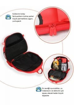Çocuk Kırmızı Car Anaokulu Sırt Çantası
