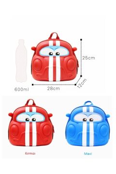 Çocuk Mavi Car Anaokulu Sırt Çantası