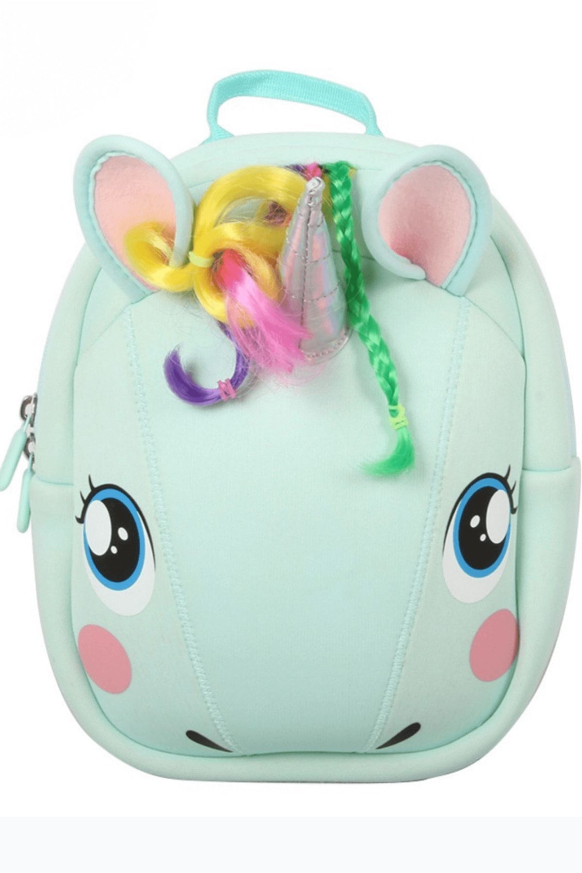 Çocuk Mint Yeşili Unicorn Anaokulu Sırt Çantası