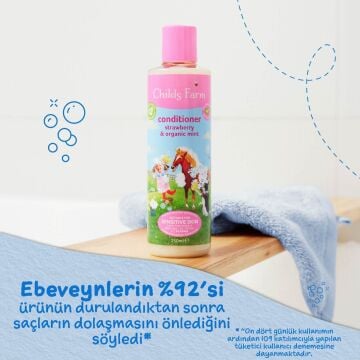 Avantajlı Paket 2'li Tatlı Portakal Özlü Çocuk Şampuan ve Çilek Özlü Saç Kremi (250ml 2 adet)