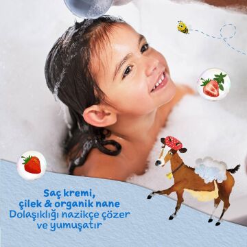 Avantajlı Paket 2'li Tatlı Portakal Özlü Çocuk Şampuan ve Çilek Özlü Saç Kremi (250ml 2 adet)