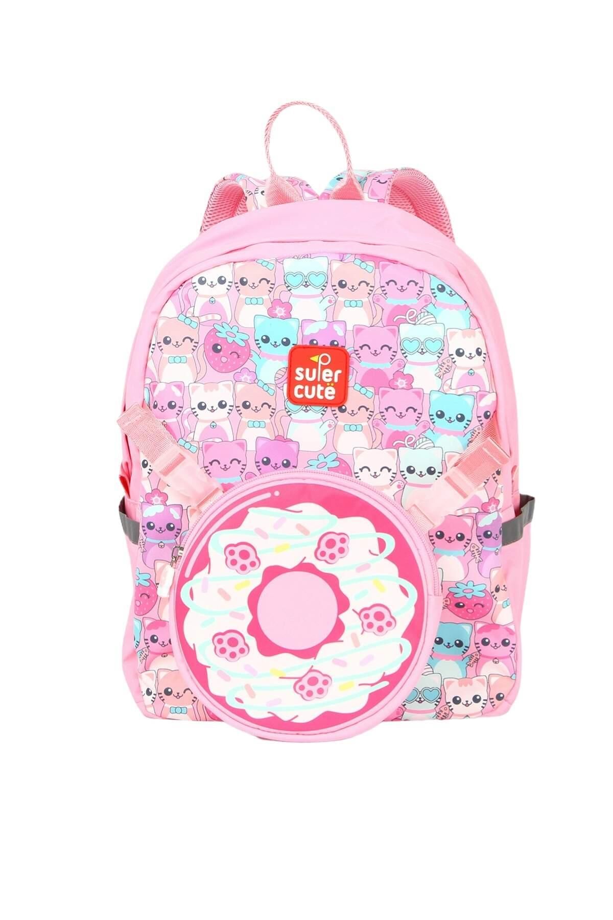 Two In One - Pink Cat (Çocuk Okul Sırt Çantası)