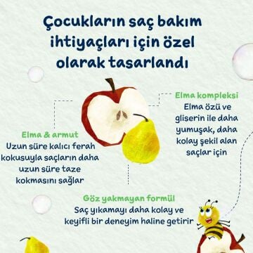 Childs Farm Elma ve Armut Özlü 2 in 1 Şampuan ve Saç Kremi 250 ml