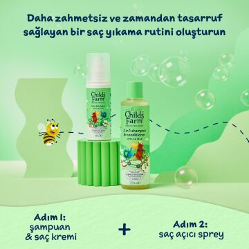 Childs Farm Elma ve Armut Özlü 2 in 1 Şampuan ve Saç Kremi 250 ml