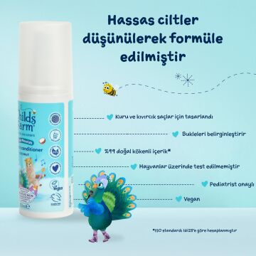 Childs Farm Kuru ve Kıvırcık Saçlar için Hindistan Cevizi Özlü Durulama Gerektirmeyen Sprey Saç Kremi 100 ml