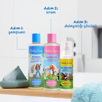 Childs Farm Kuru ve Kıvırcık Saçlar için Hindistan Cevizi Özlü Şampuan 250ml