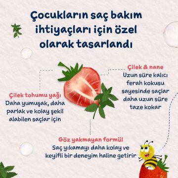 Childs Farm Çilek ve Organik Nane Özlü Çocuk Şampuan 250ml