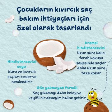 Childs Farm Kuru ve Kıvırcık Saçlar için Hindistan Cevizi Özlü Çocuk Şampuan 250 ml