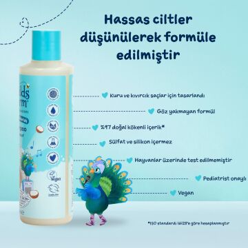 Childs Farm Kuru ve Kıvırcık Saçlar için Hindistan Cevizi Özlü Çocuk Şampuan 250 ml
