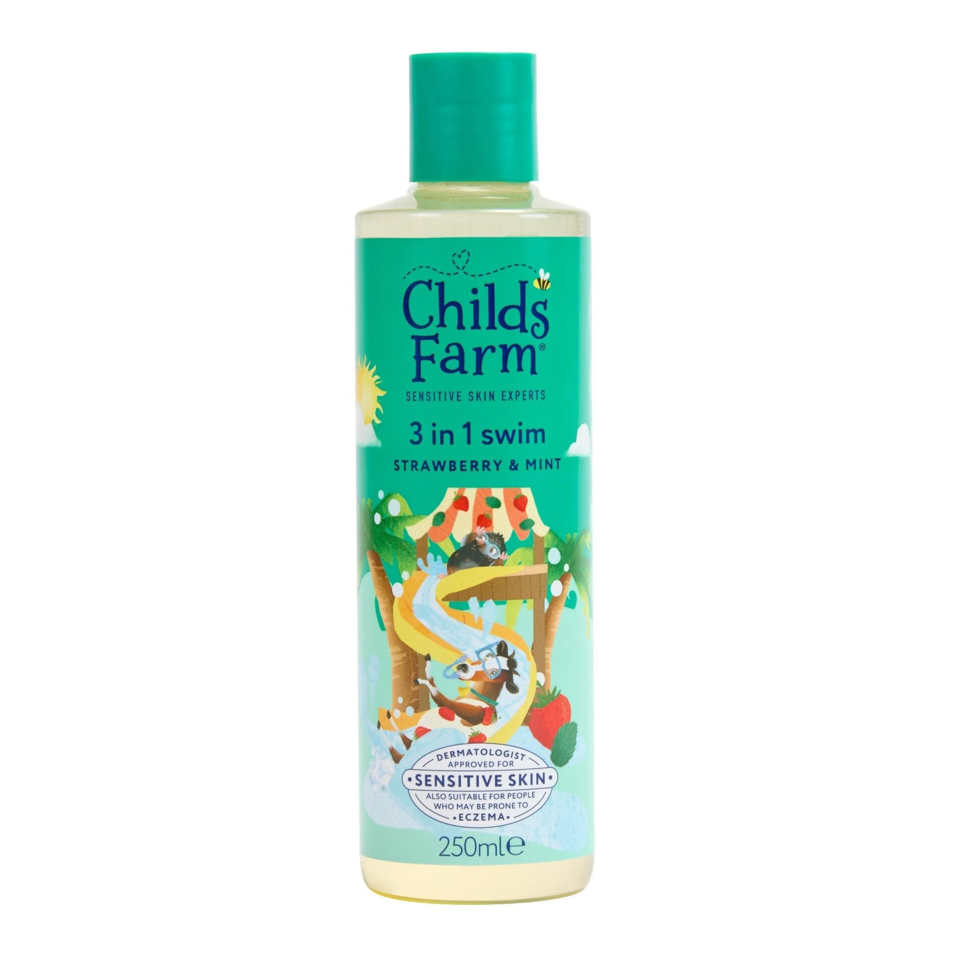 Childs Farm Çilek ve Organik Nane Özlü 3'ü 1 Arada Yüzme Sonrası Çocuk Şampuan 250ml
