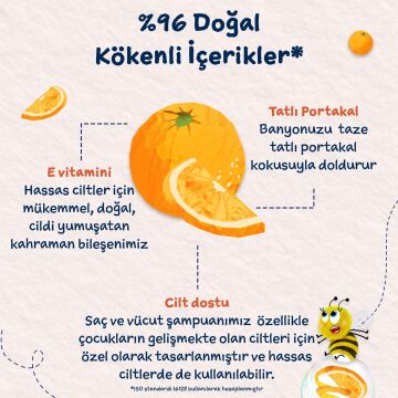 Childs Farm Organik Tatlı Portakal Özlü Çocuk Saç ve Vücut Şampuan 250ml