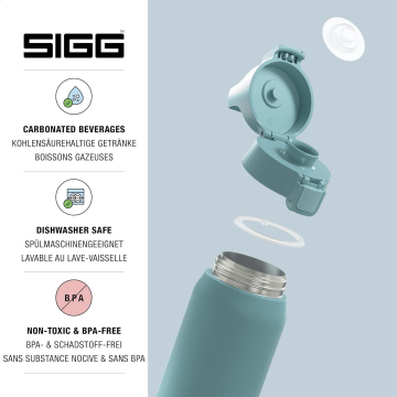 SIGG Termos Özellikli Paslanmaz Çelik Su Matara 0.5L – Morning Blue