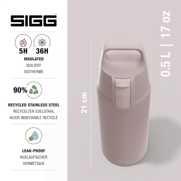 SIGG Termos Özellikli Paslanmaz Çelik Su Matara 0.5L – Dusk
