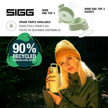 SIGG Termos Özellikli Paslanmaz Çelik Su Matara 0.5L – Green