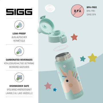 SIGG Termos Özellikli Paslanmaz Çelik Su Matara 0.5L – Uni Stars