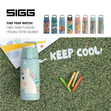 SIGG Termos Özellikli Paslanmaz Çelik Su Matara 0.5L – Uni Stars