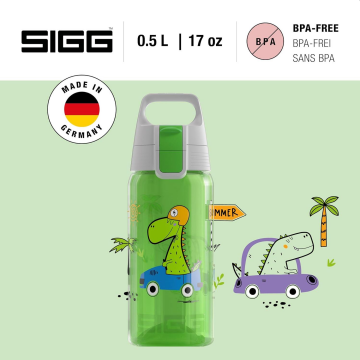 SIGG Dinozor Sızdırmaz Kapak Çocuk Okul Suluğu 0.5 L – BPA Free – Viva One Dino Race