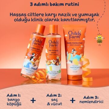 Childs Farm Organik Tatlı Portakal Özlü Çocuk Saç ve Vücut Şampuanı 500ml