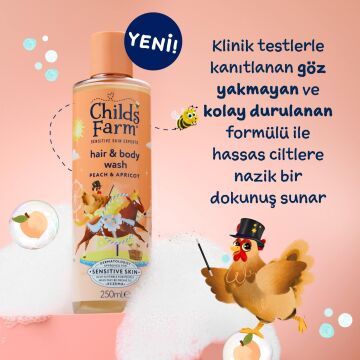 Childs Farm Şeftali ve Kayısı Özlü Çocuk Saç ve Vücut Şampuanı 250 ml