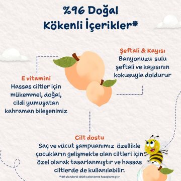 Childs Farm Şeftali ve Kayısı Özlü Çocuk Saç ve Vücut Şampuanı 250 ml