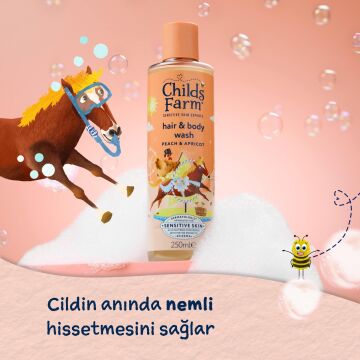 Childs Farm Şeftali ve Kayısı Özlü Çocuk Saç ve Vücut Şampuanı 250 ml