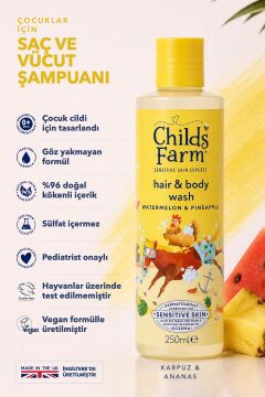 Childs Farm Karpuz ve Ananas Özlü Çocuk Saç ve Vücut Şampuanı 250 ml