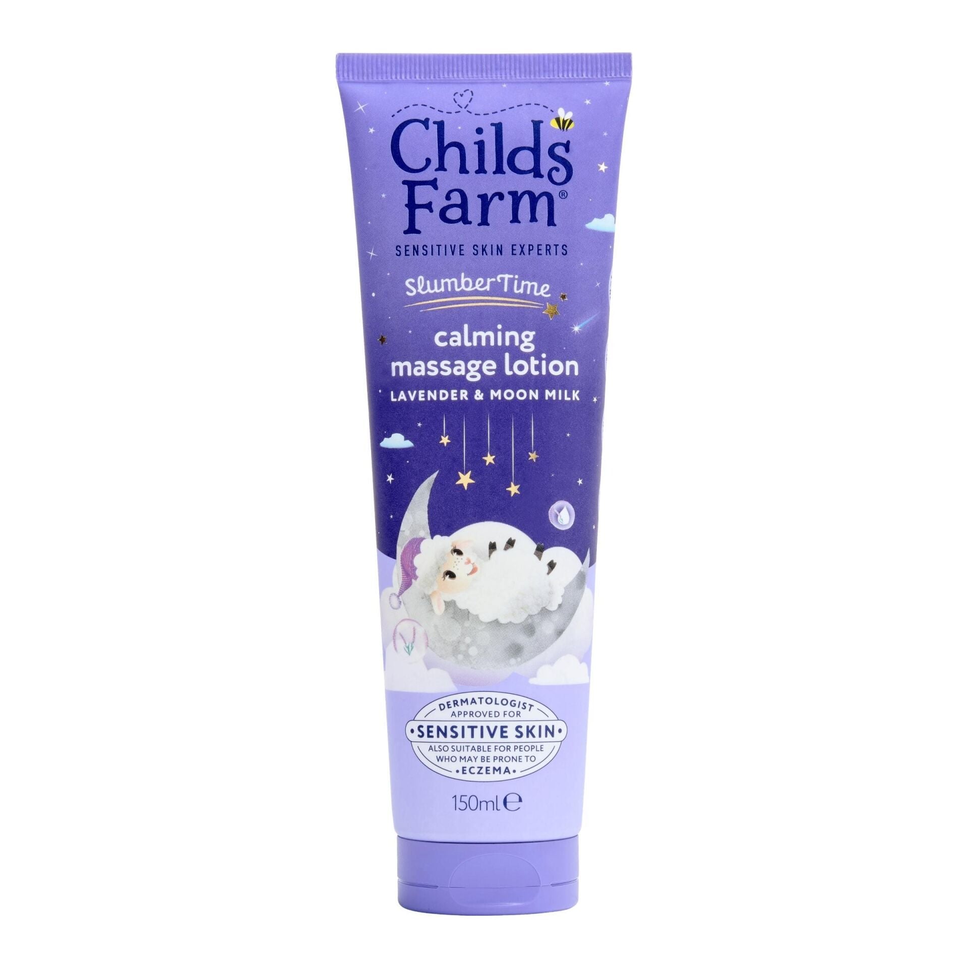 Childs Farm Uyku Zamanı Rahatlatıcı Masaj Losyonu – Lavanta & Ay Işığı Sütü 150 ml