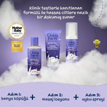 Childs Farm Uyku Zamanı Rahatlatıcı Masaj Losyonu – Lavanta & Ay Işığı Sütü 150 ml