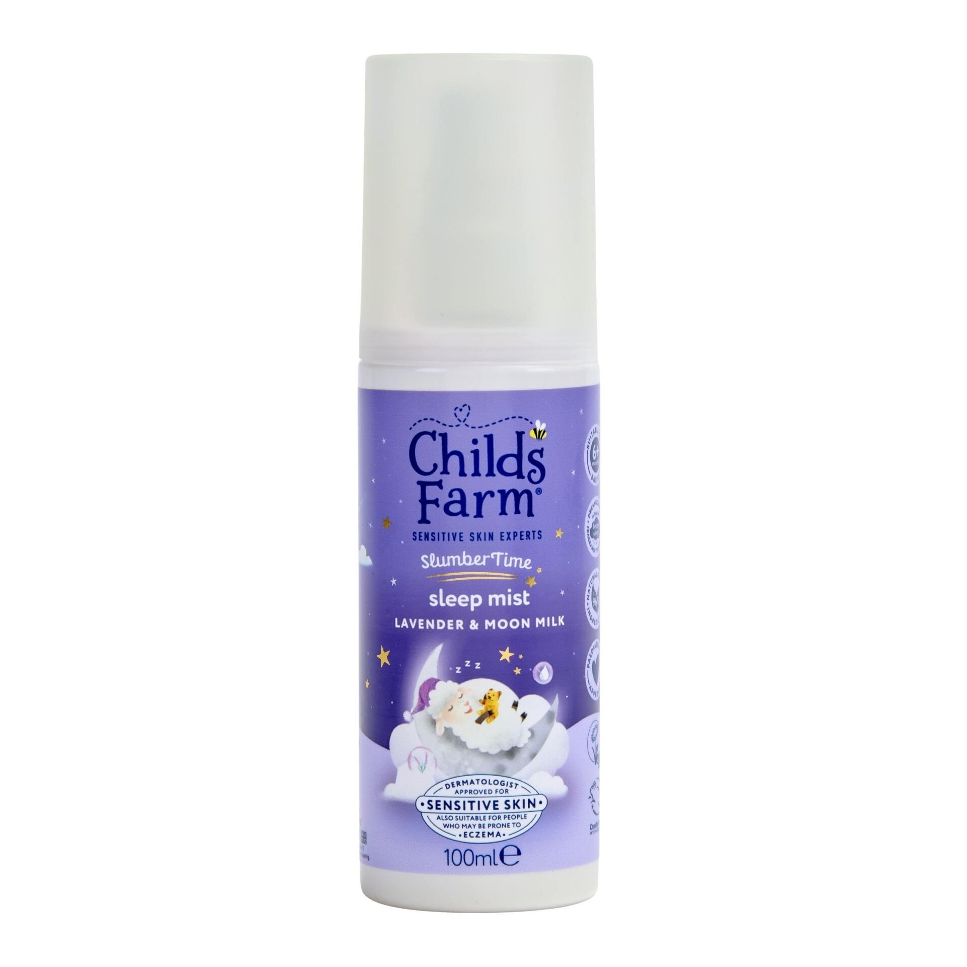 Childs Farm Uyku Zamanı Rahatlatıcı Uyku Spreyi – Lavanta & Ay Işığı Sütü 100 ml