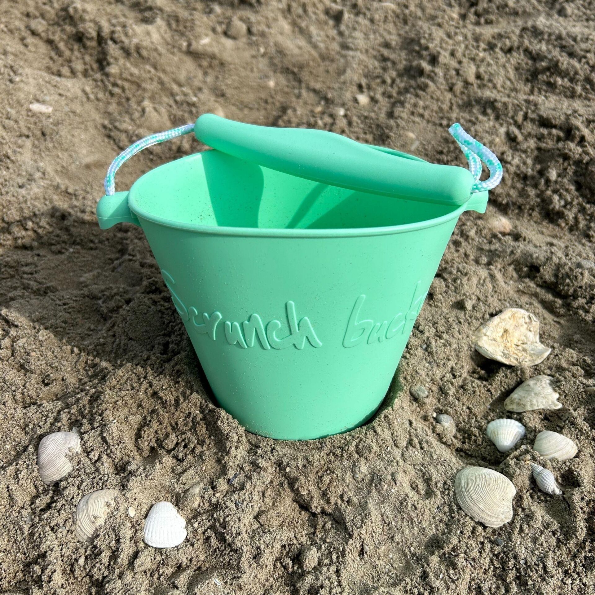 Scrunch Katlanabilir Kova - Yeşil