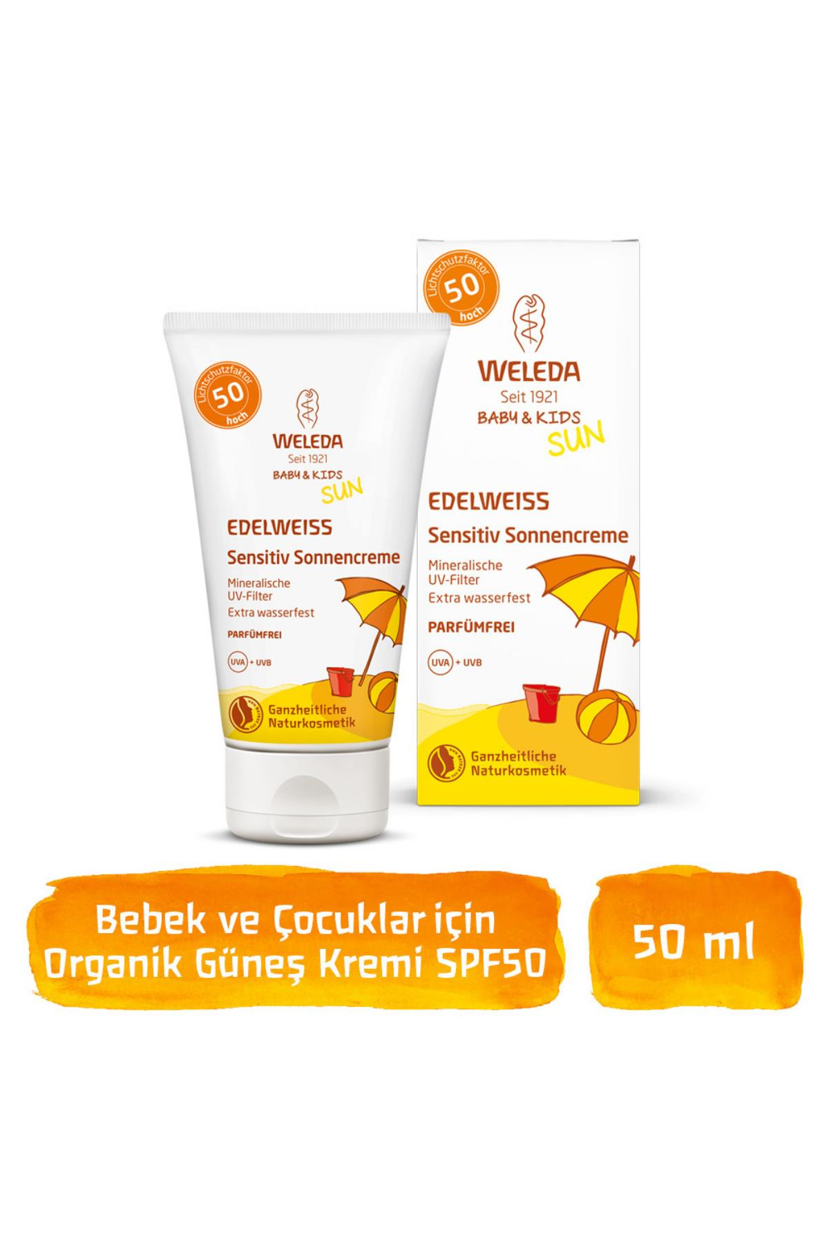 Bebek Ve Çocuklar Için Yüksek Koruma Faktörlü Mineral Filtreli Güneş Kremi Spf 50 50ml